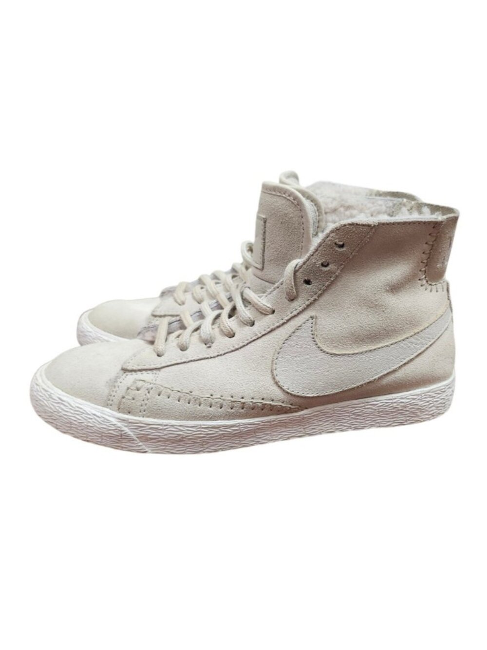 Nike Blazer Mid Premium Sherpa Women’s 7.5 Beige Suede High Top 403729-200 - Picture 6 of 12